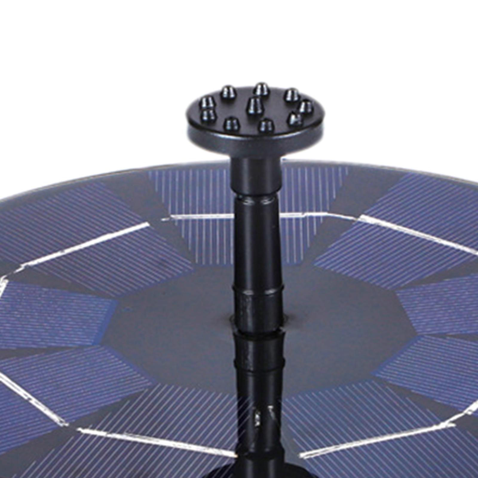 3W Solar Floating Fountain Water Pump with 6 Spray Nozzles, for Bird Bath, Swimming Pool