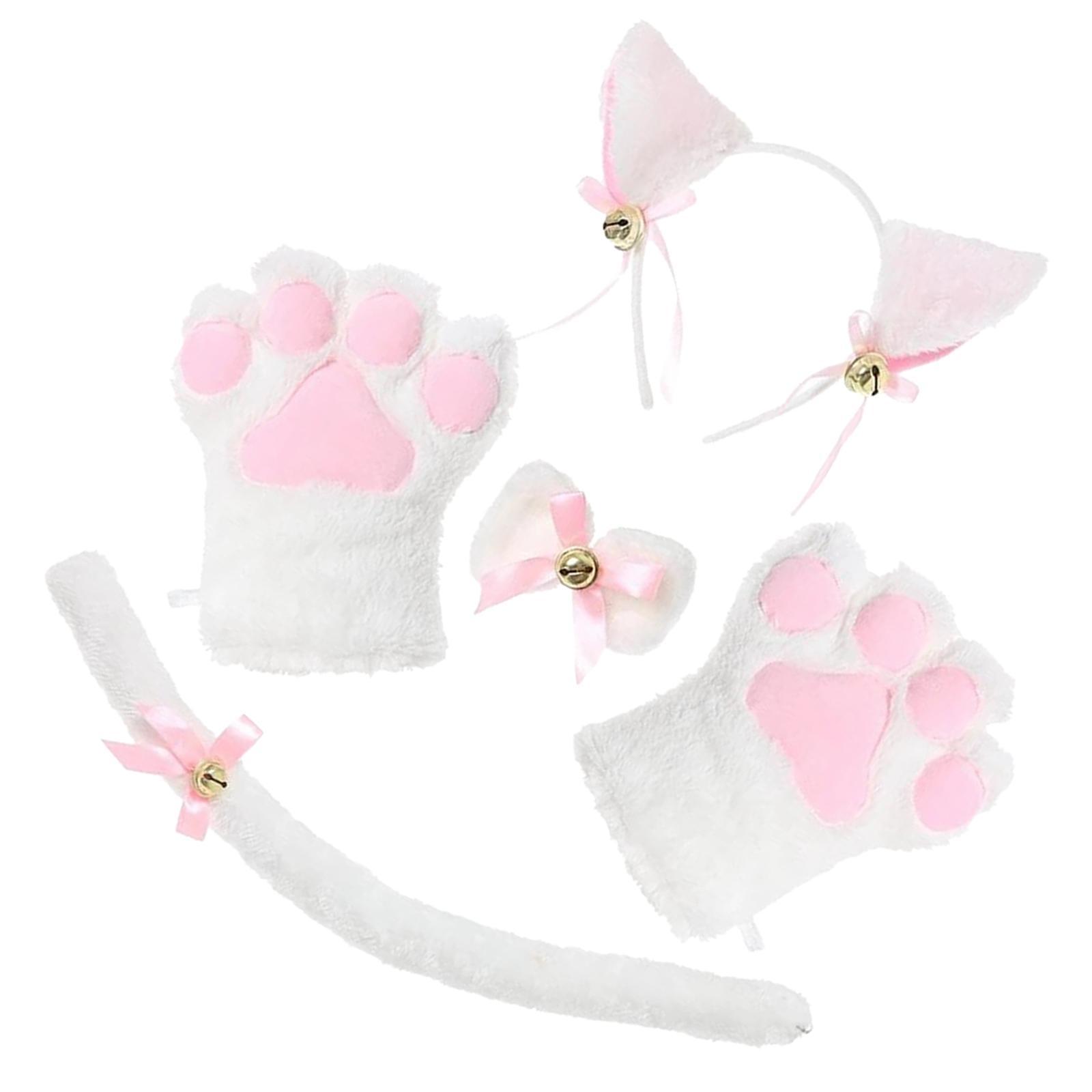 Anime Cat Costume Cosplay Headband Headwear Animal Plush Gifts Dress up