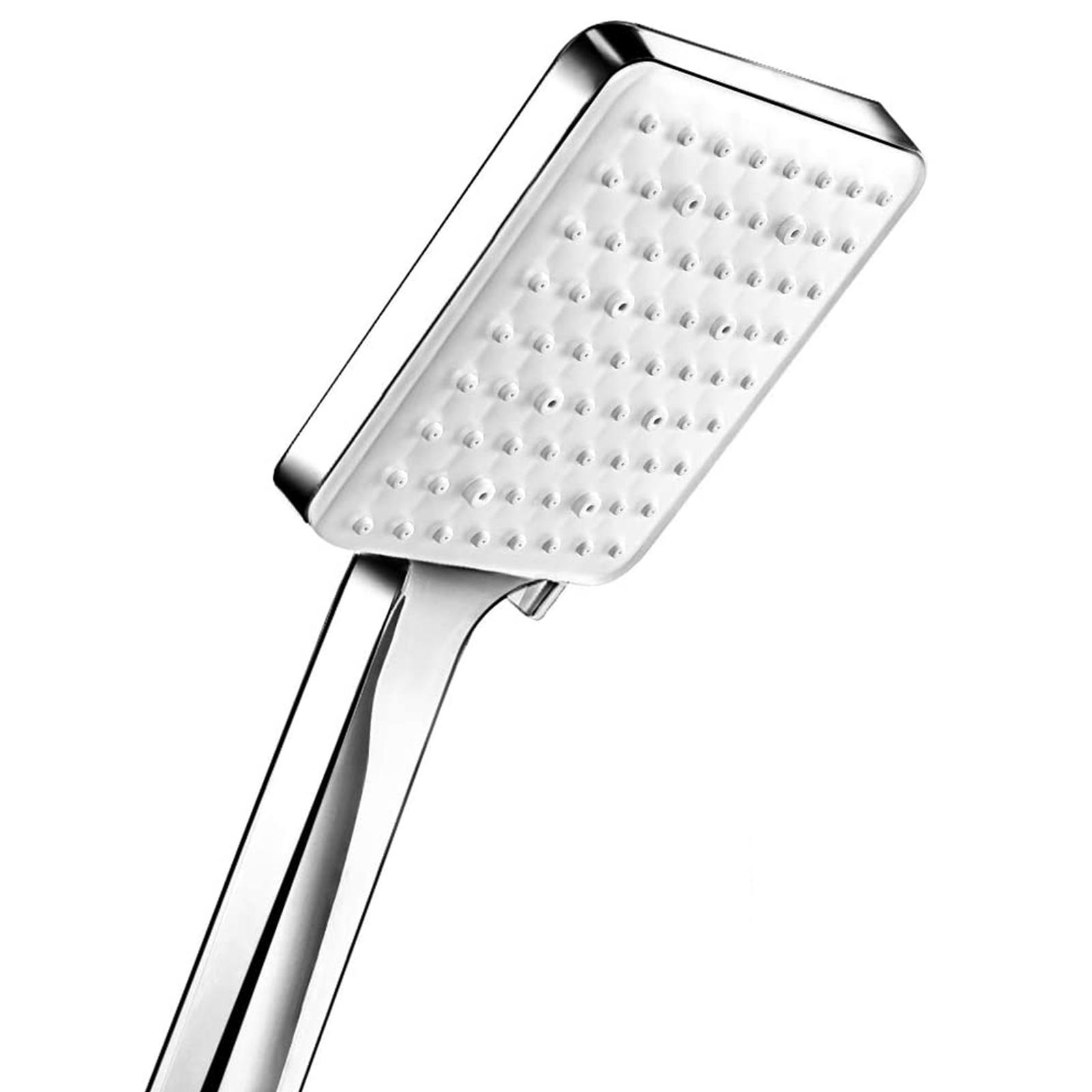 High Pressure Handheld Shower Head with 4.9ft Hose 360° Rotatable Bracket Polished Chrome Adjustable Shower Spray