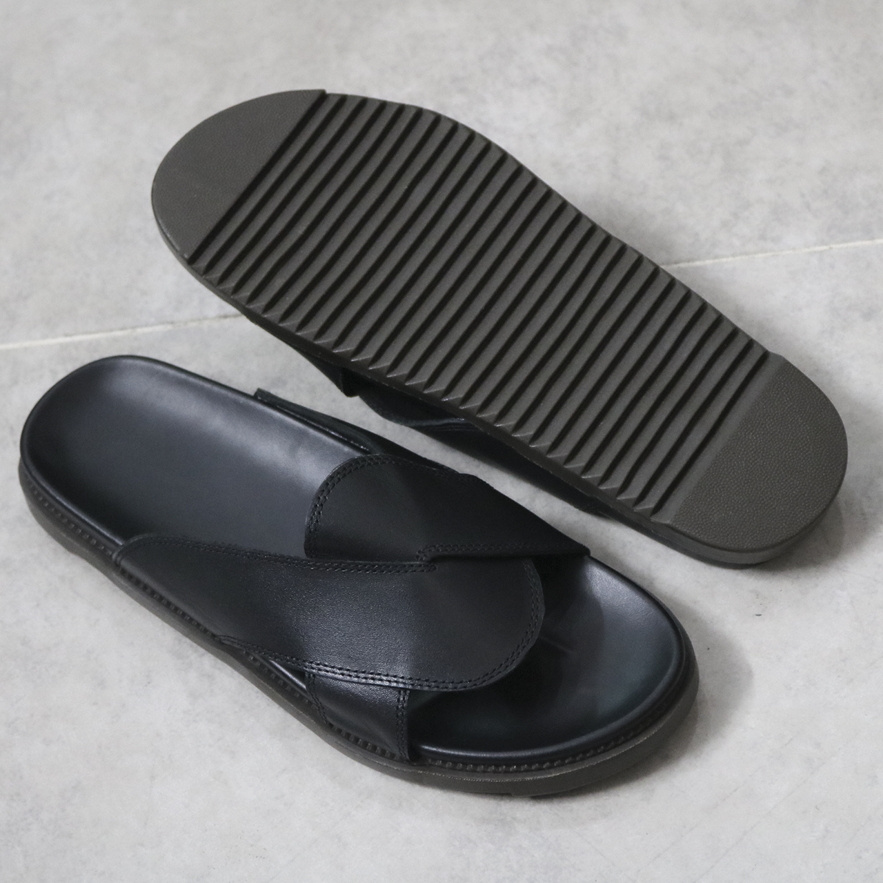 Dép Sandal Nam Da Bò , Loại Quai Chéo, Bảo Hành 1 Năm Da Thật Mã MDE01-C