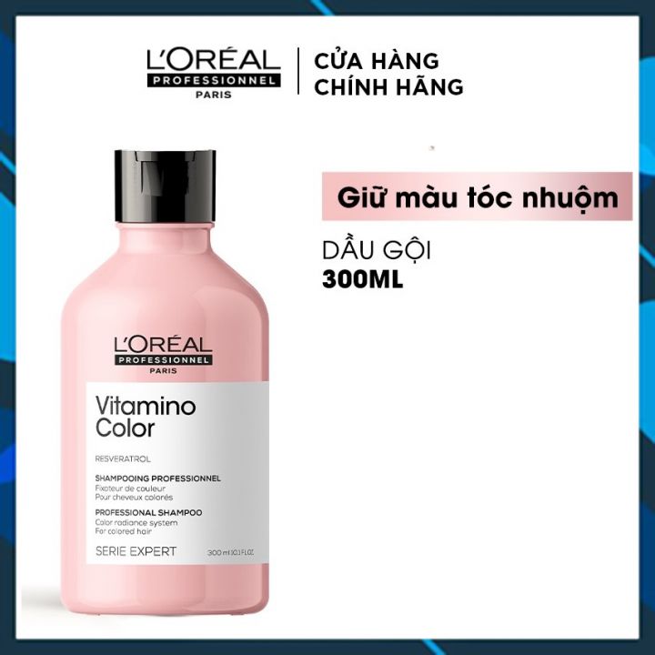 DẦU GỘI GIỮ MÀU TÓC NHUỘM L'OREAL SERIE EXPERT VITAMINO COLOR PROFESSIONAL SHAMPOO 300ML (CHAI BÉ)