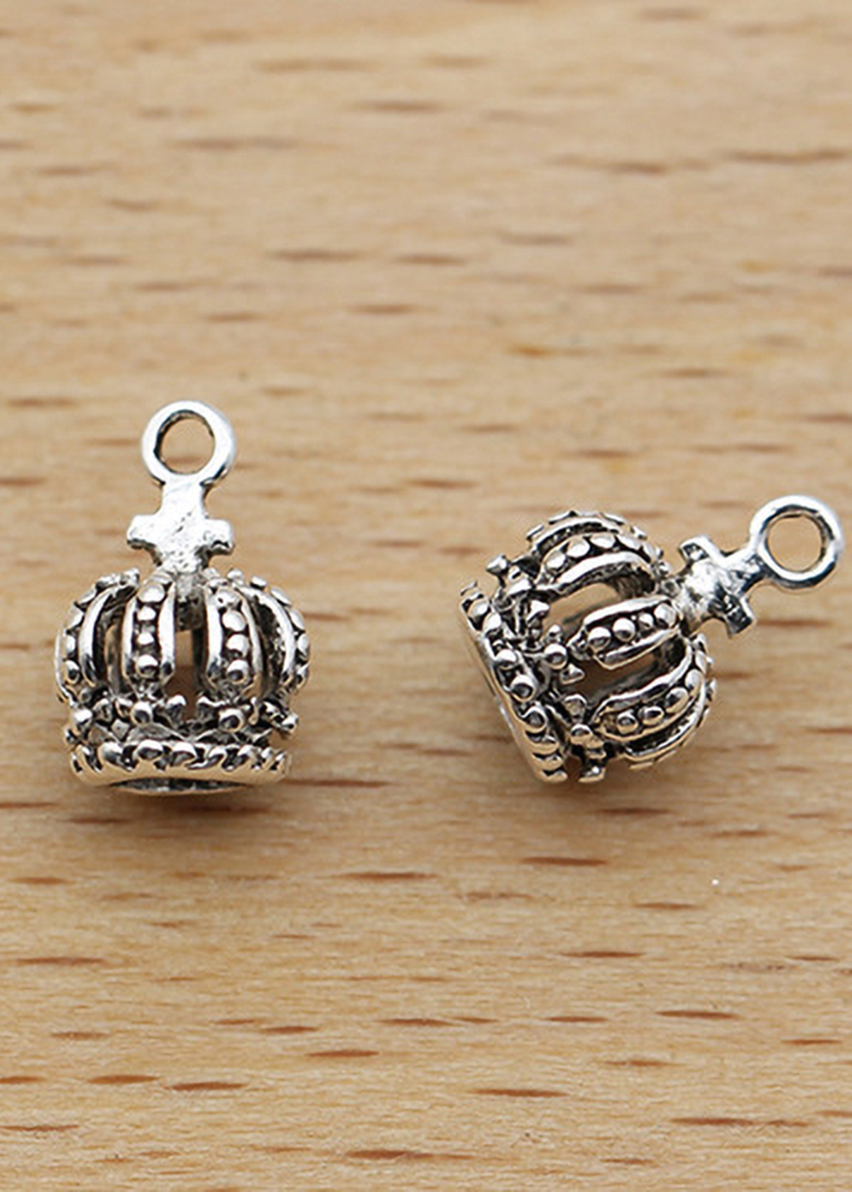 Combo 4 cái charm bạc thái hình vương miện treo - Ngọc Quý Gemstones