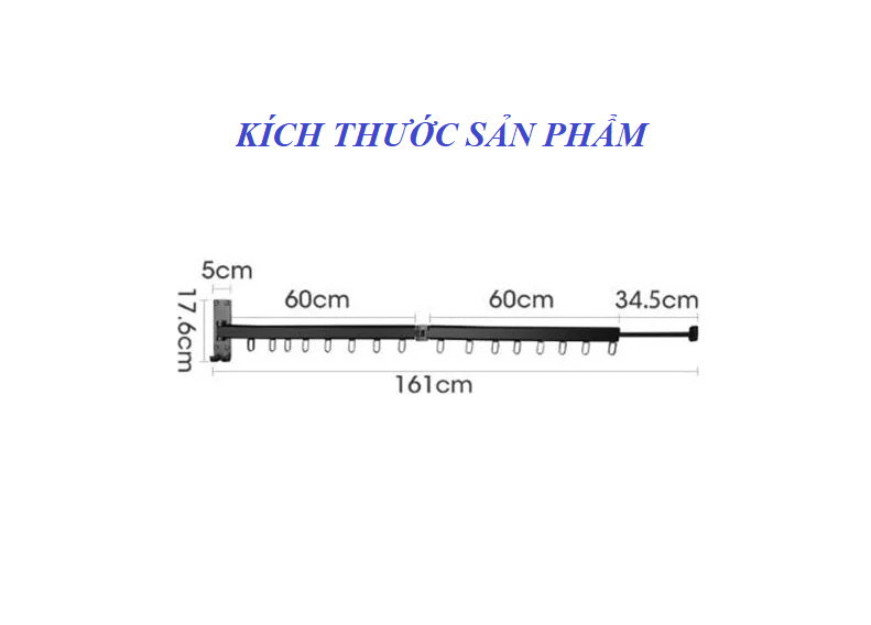 Giá Treo Đồ, Phơi Quần Áo Thu Mở Xoay 360 Độ Thông Minh 60x60x29cm