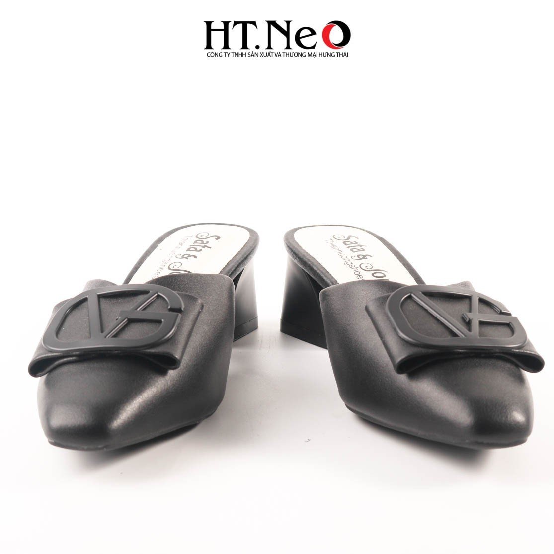 Sục nữ, Sapo nữ, giày nữ da GV, thiết kế đơn giản, gót trụ 3p, chất liệu da mịn, mềm, cùng với lớp lót mềm nên đi vô cùng êm chân, thoải mái SN02