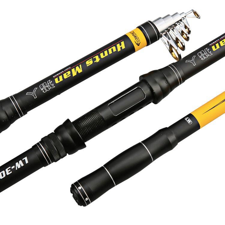 Cần câu máy HUNST MAN bộ cần câu rút chuyên câu cá lăng xê câu lục lure chất lượng giá rẻ AK FISHING