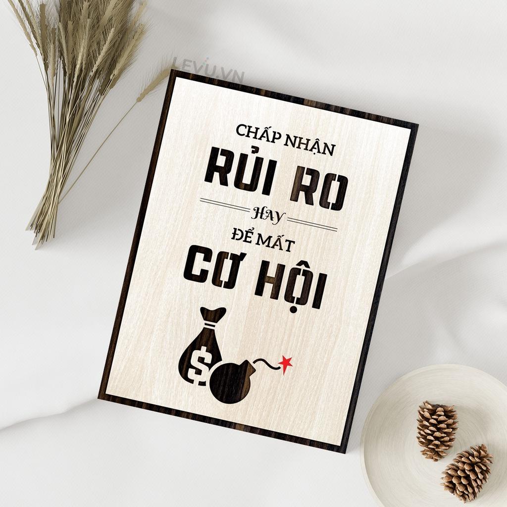 Tranh treo tường văn phòng LEVU121: Chấp nhận rủi ro hay để mất cơ hội