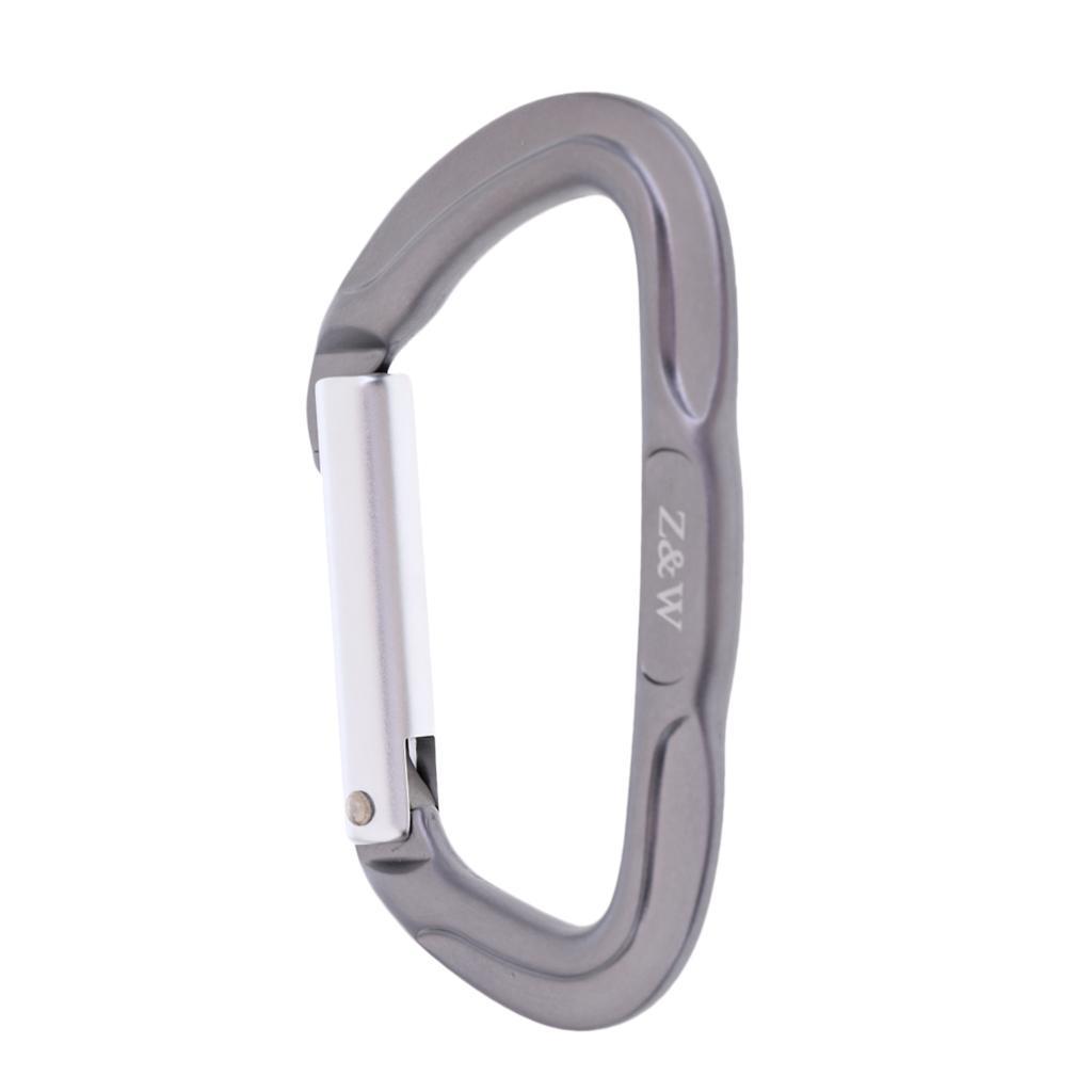 24KN Ultra-light Straight Gate D-shaped Carabiner Non Locking Outdoor Rock Climbing Rescue Rappelling