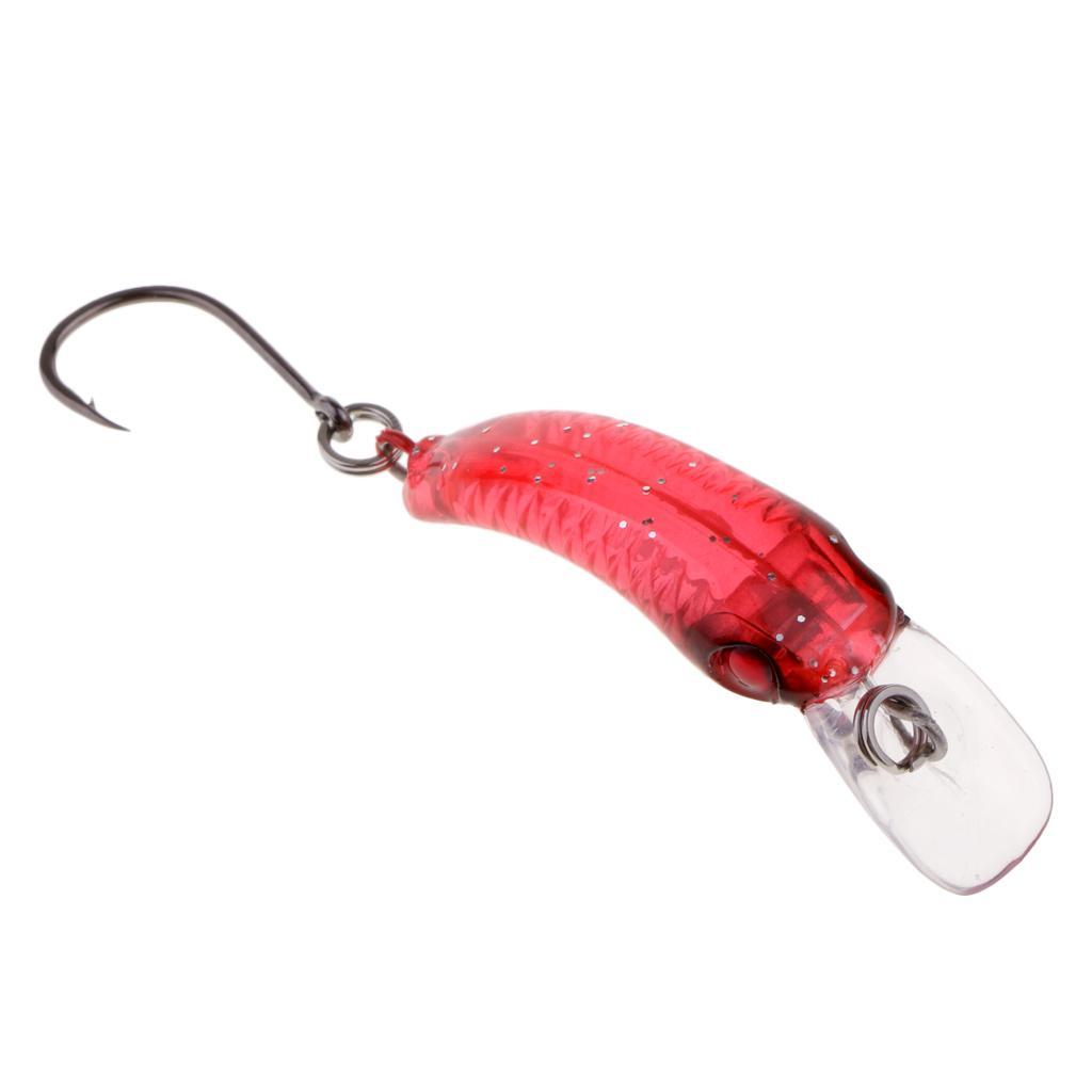 2-8pack Mini Minnow Fishing Lure Artificial Hard Simulation Bait Crankbait Red
