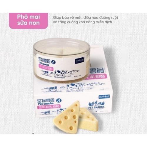 (Sale) 1 miếng phô mai/bánh thưởng nguyên chất sữa non cho chó/mèo MONBAB