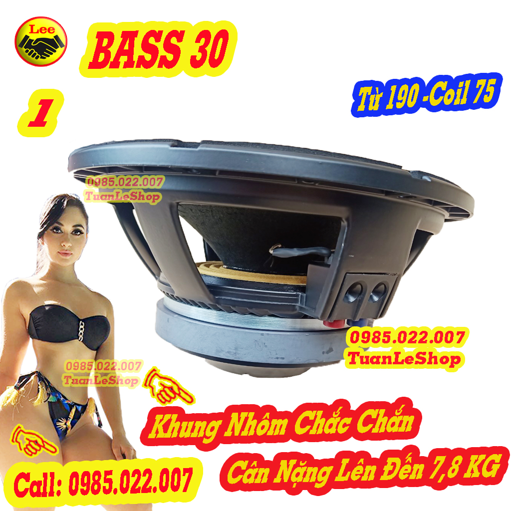 1 CỦ BASS 30 CÔN 75 NHẬP KHẨU - GIÁ 01 CHIẾC - TỪ 190 COIL 75MM - CỦ LOA 3 TẤC - Đít Lồi