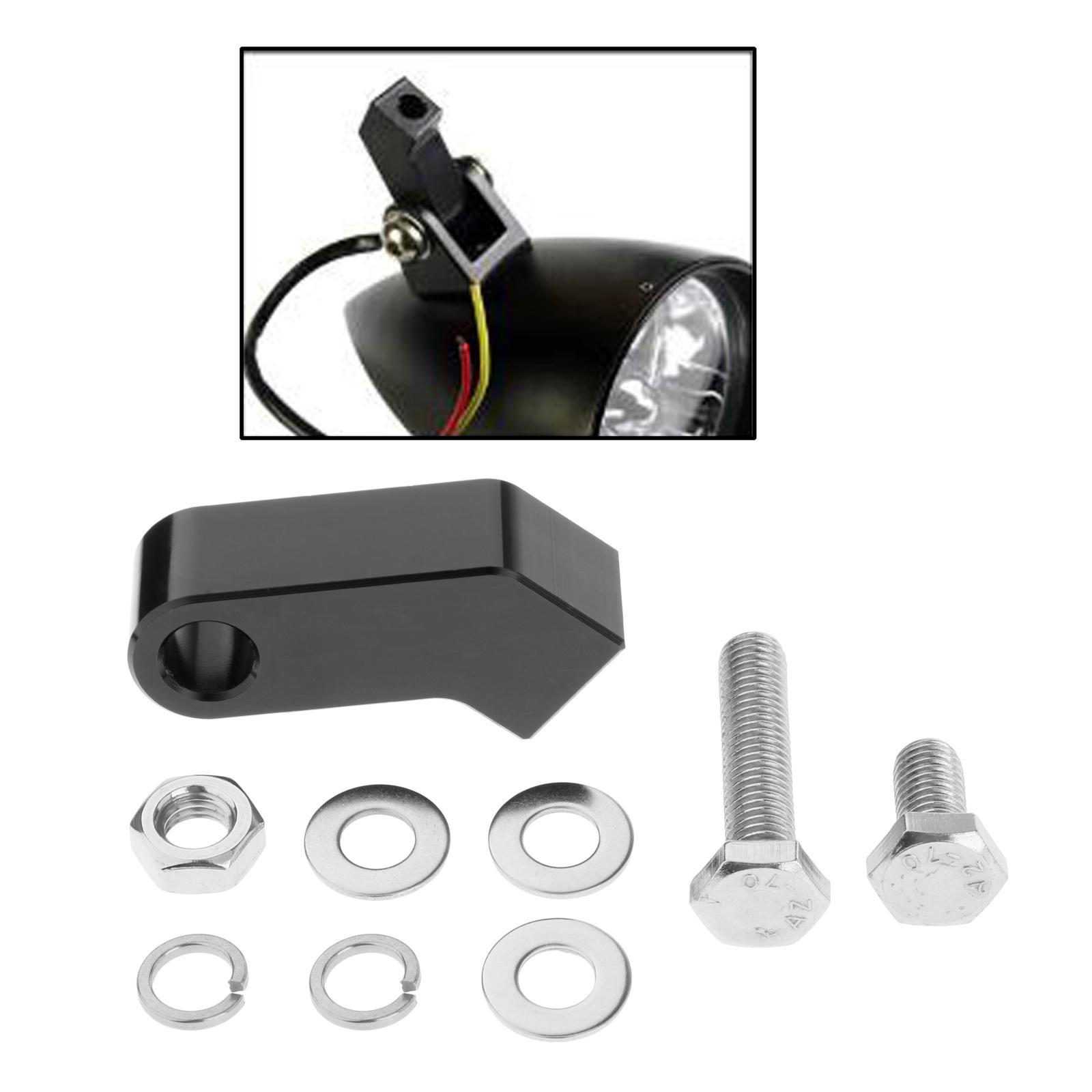 Motorcycle Headlight Mounting Block Bracket Extension CNC Aluminum for Headlights with A 3/4" I.D. Wide Mounting Bracket.