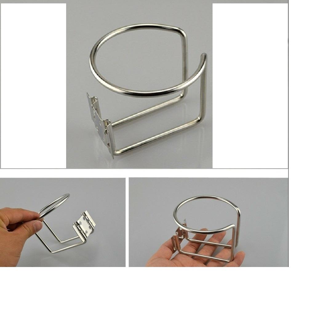 Silver Stainless Steel Boat Ring Cup Drink Holder for Marine Yacht Truck Car
