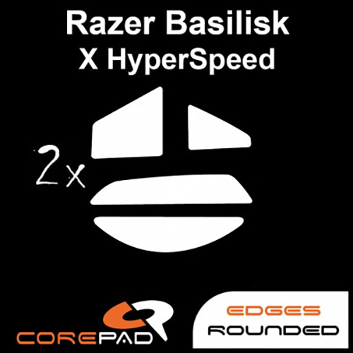 Feet chuột PTFE Corepad Skatez Razer Basilisk X HyperSpeed - 2 Bộ - Hàng Chính Hãng