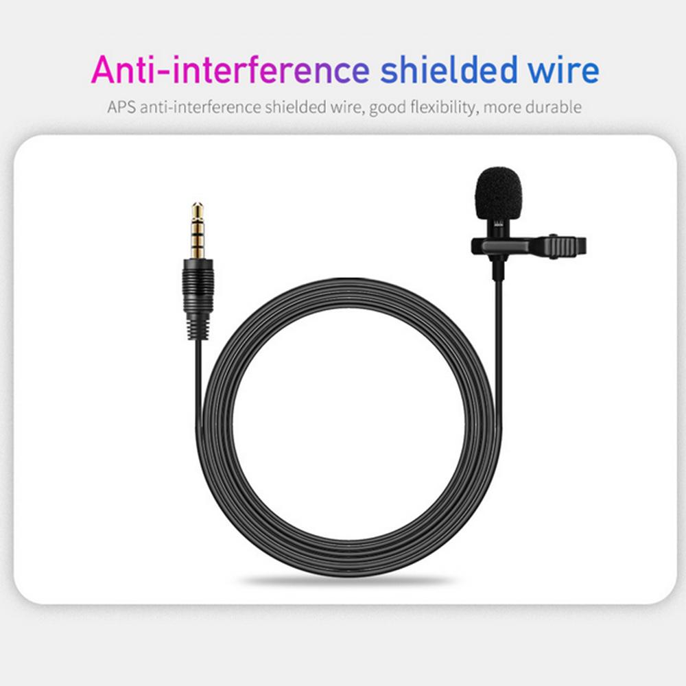 Bộ ngưng tụ Kẹp Mic nhỏ cho Ghi âm cuộc phỏng vấn video với phích cắm chuyển đổi Type-C - Màu đen - Có phích cắm chuyển đổi Type-C Lavalier Micrô