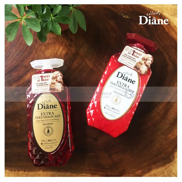 Bộ gội xả Diane Extra Volume &amp; Scalp Treatment giảm gàu chống rụng tóc Hàn Quốc 450ml tặng móc khoá