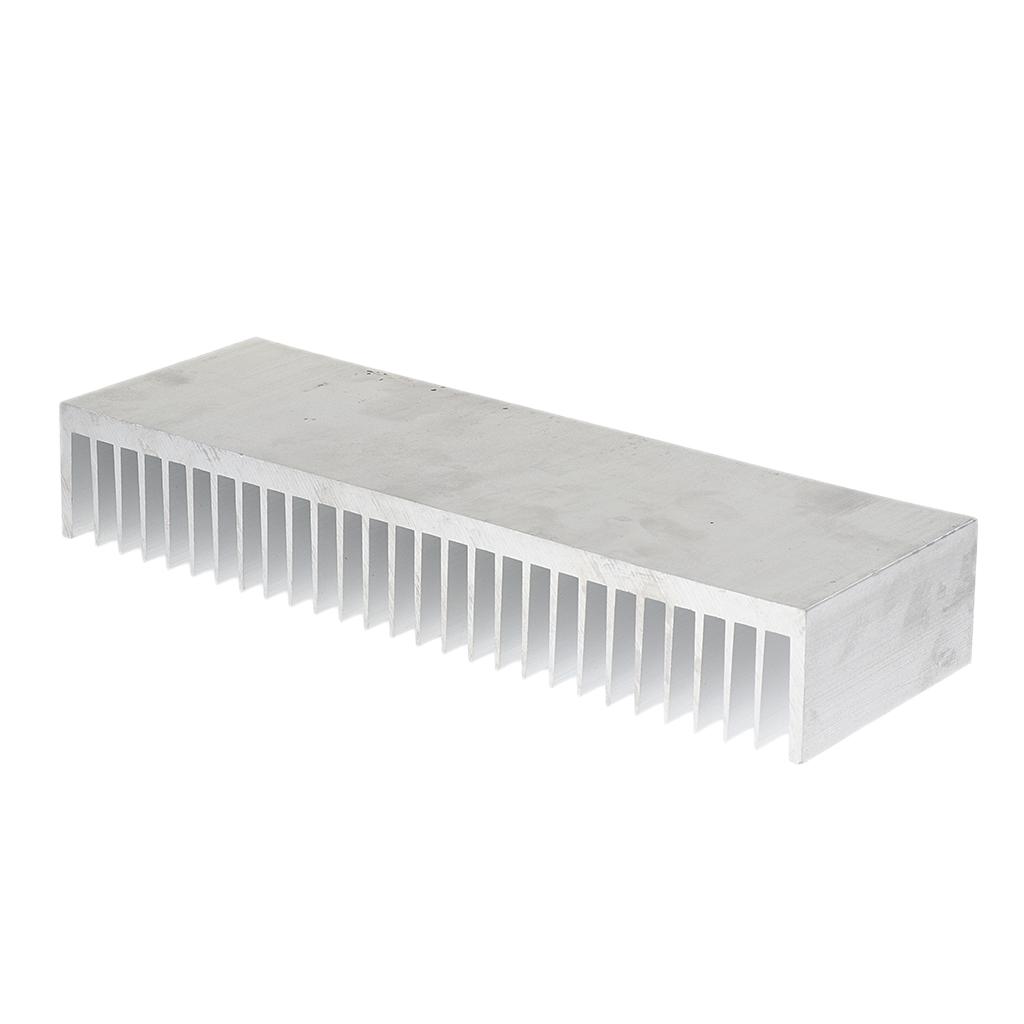 Aluminum Heatsink, Cooling Radiator Fin Pad, 100x300x50mm, Silver Tone