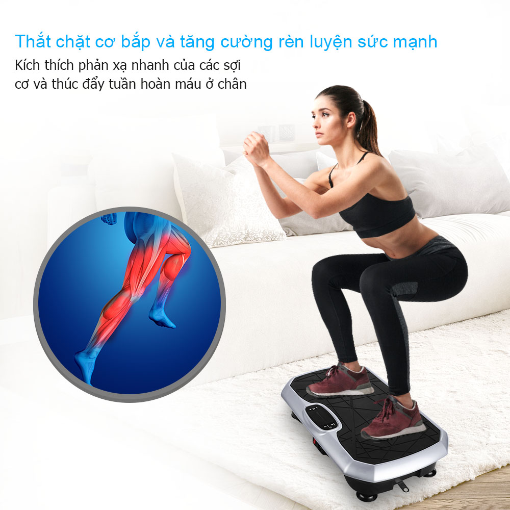 OneTwoFit Máy tập thể thao rung Thiết bị tại nhà có nhạc Bluetooth Máy rung lắc toàn thân cao cấp OT0354