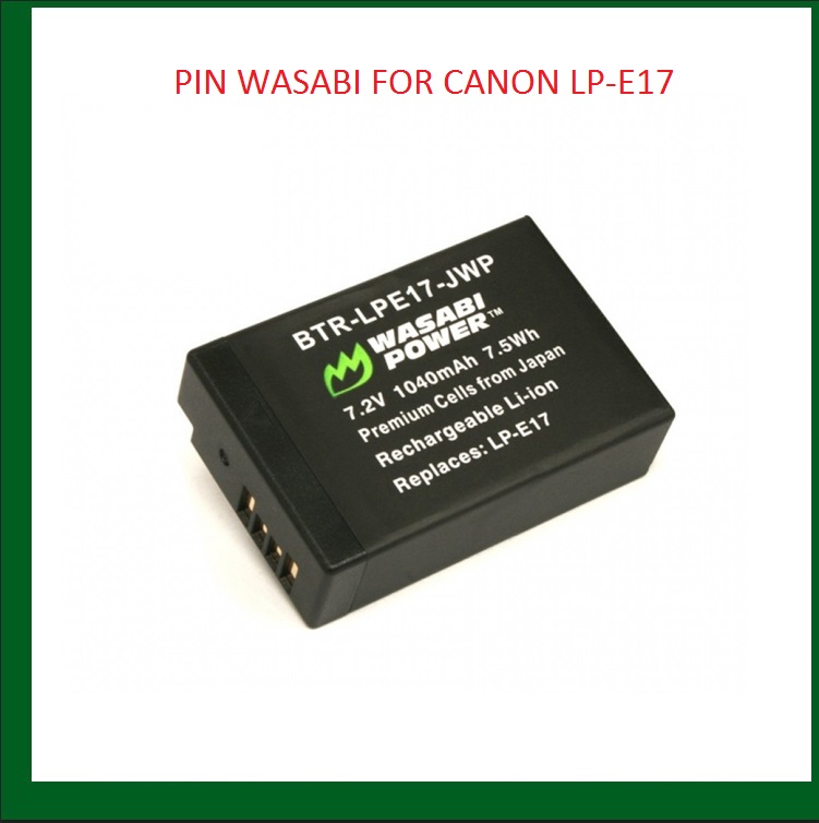 PIN WASABI FOR CANON LP-E17 - HÀNG CHÍNH HÃNG