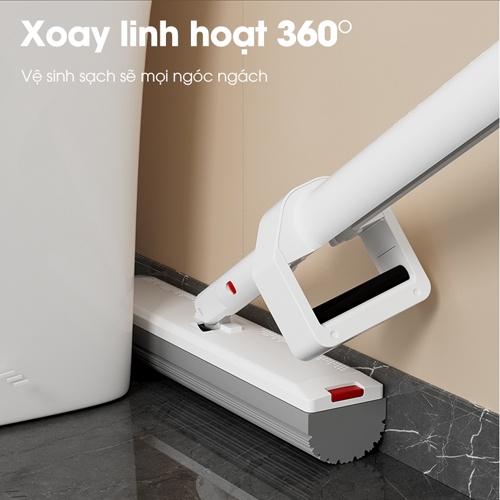 HOẢ TỐC - Cây lau nhà tự vắt thông minh đầu vắt xốp PVA cao cấp SAMONO SCM010 - Hàng chính hãng