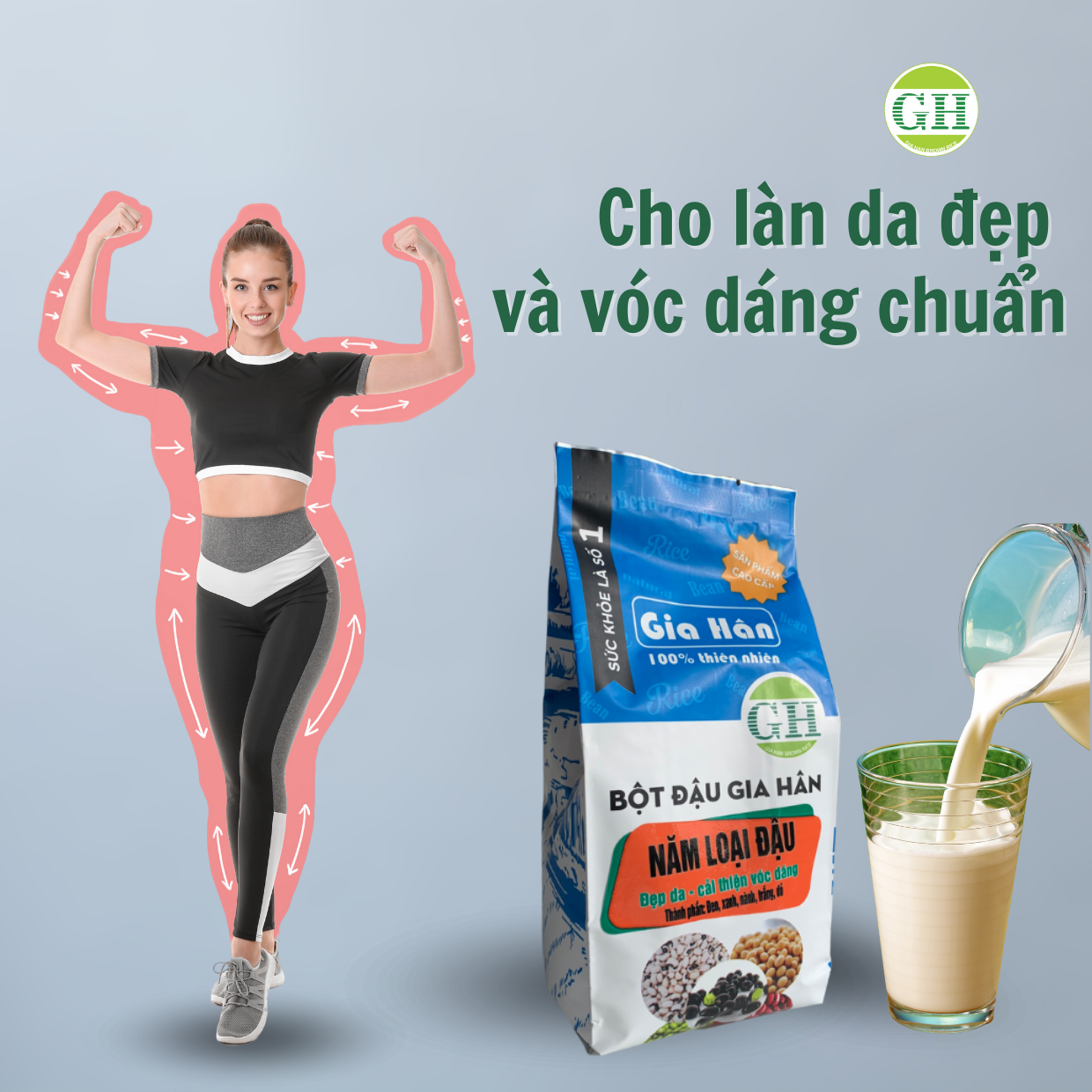 Bột 5 loại đậu tăng cân - tăng vòng 1 - đẹp da GIAHAN FOOD giúp. Bột 5 thứ đậu, đậu đen xanh lòng,đậu đỏ,đậu xanh và gạo lứt