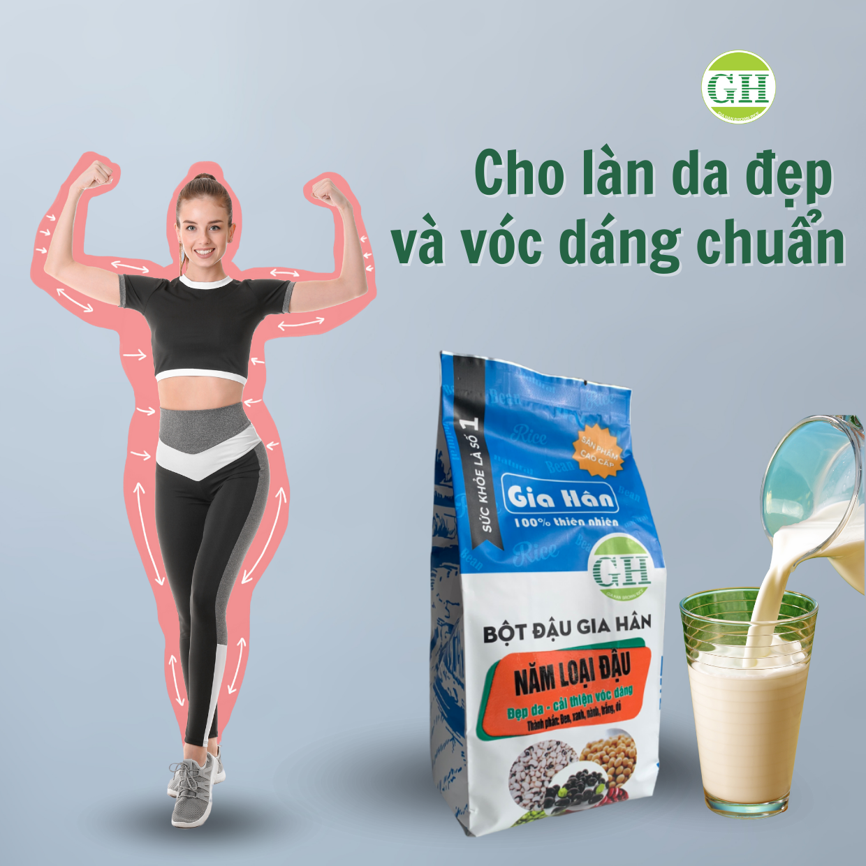 Hình ảnh Bột 5 loại đậu tăng cân - tăng vòng 1 - đẹp da ( 400g ) GIAHAN FOOD giúp. Bột 5 thứ đậu, đậu đen xanh lòng,đậu đỏ,đậu xanh và gạo lứt