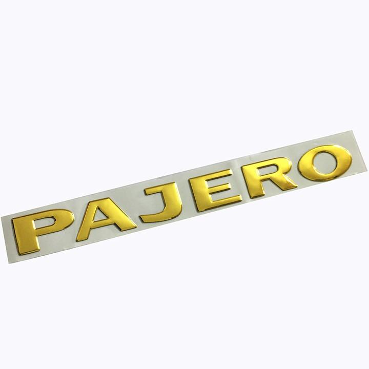Tem logo nổi PAJERO dán trang trí đuôi xe