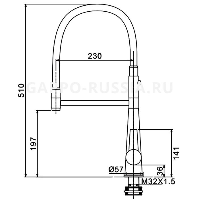 VÒI BẾP NÓNG LẠNH NHẬP KHẨU NGA GAPPO G4398-15 - HÀNG CHÍNH HÃNG