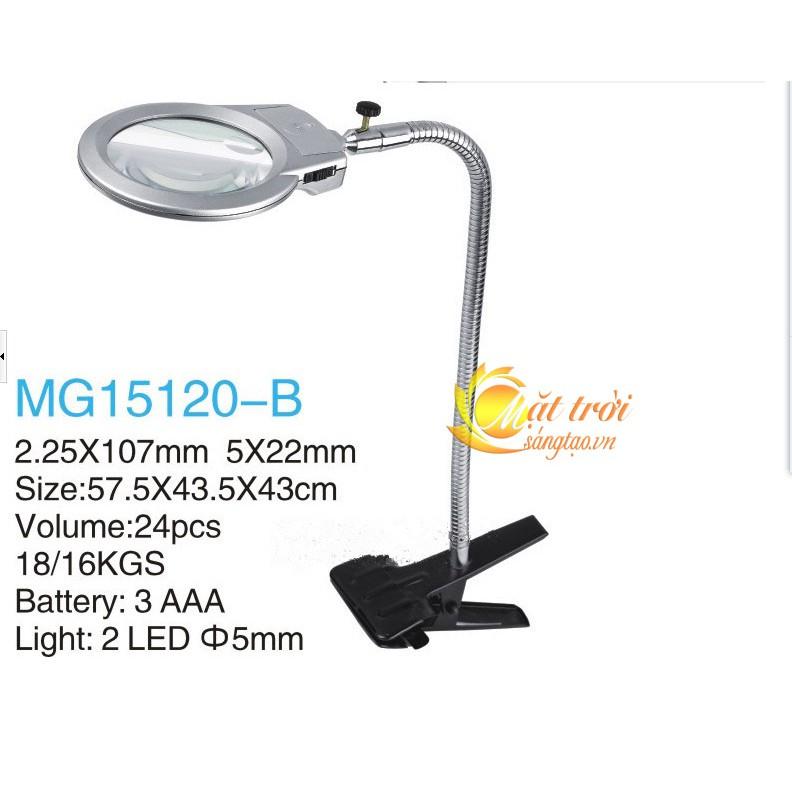 Kính lúp kẹp bàn có đèn MG15120