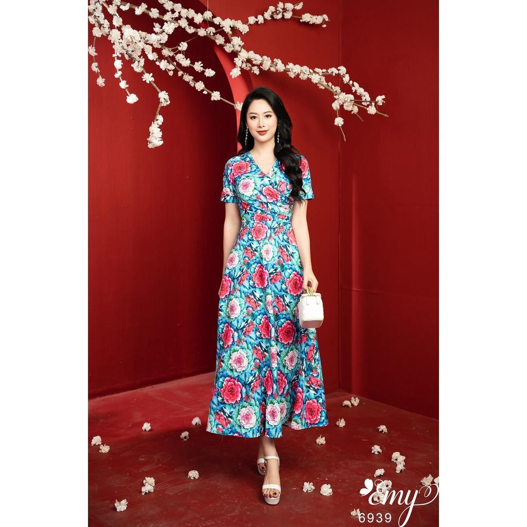 Đầm EMY EM6939 Xoè Cổ Đắp
