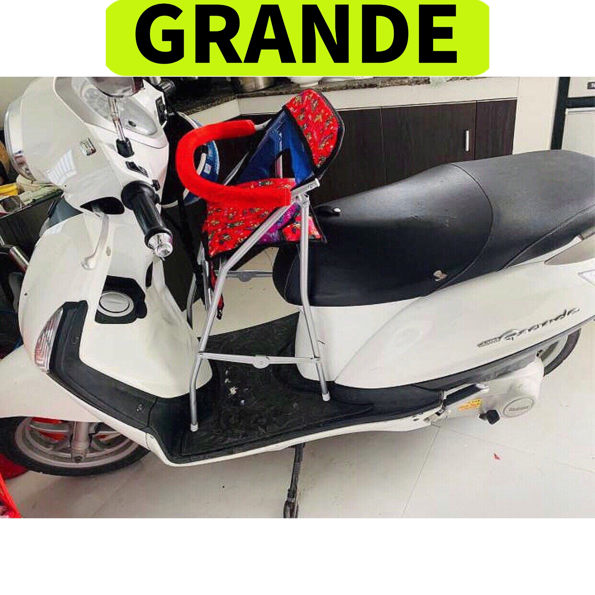 Ghế Ngồi Xe Grande cho bé , GHẾ GA XẾP SẮT SƠN TĨNH ĐIỆN
