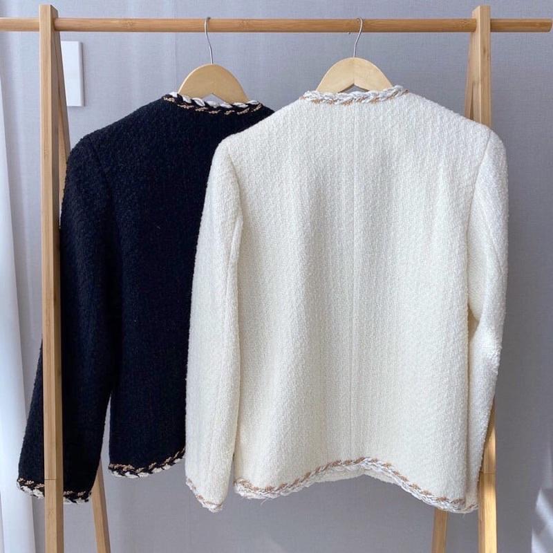 Áo Khoác Dạ 2 Lớp Viền Dây Thừng Hàng Thiết Kế Thương Hiệu Quynh Design