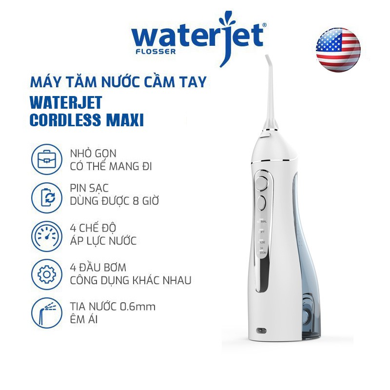 Máy Tăm Nước Du Lịch Không Dây Waterjet Cordless MAXI -VT0626