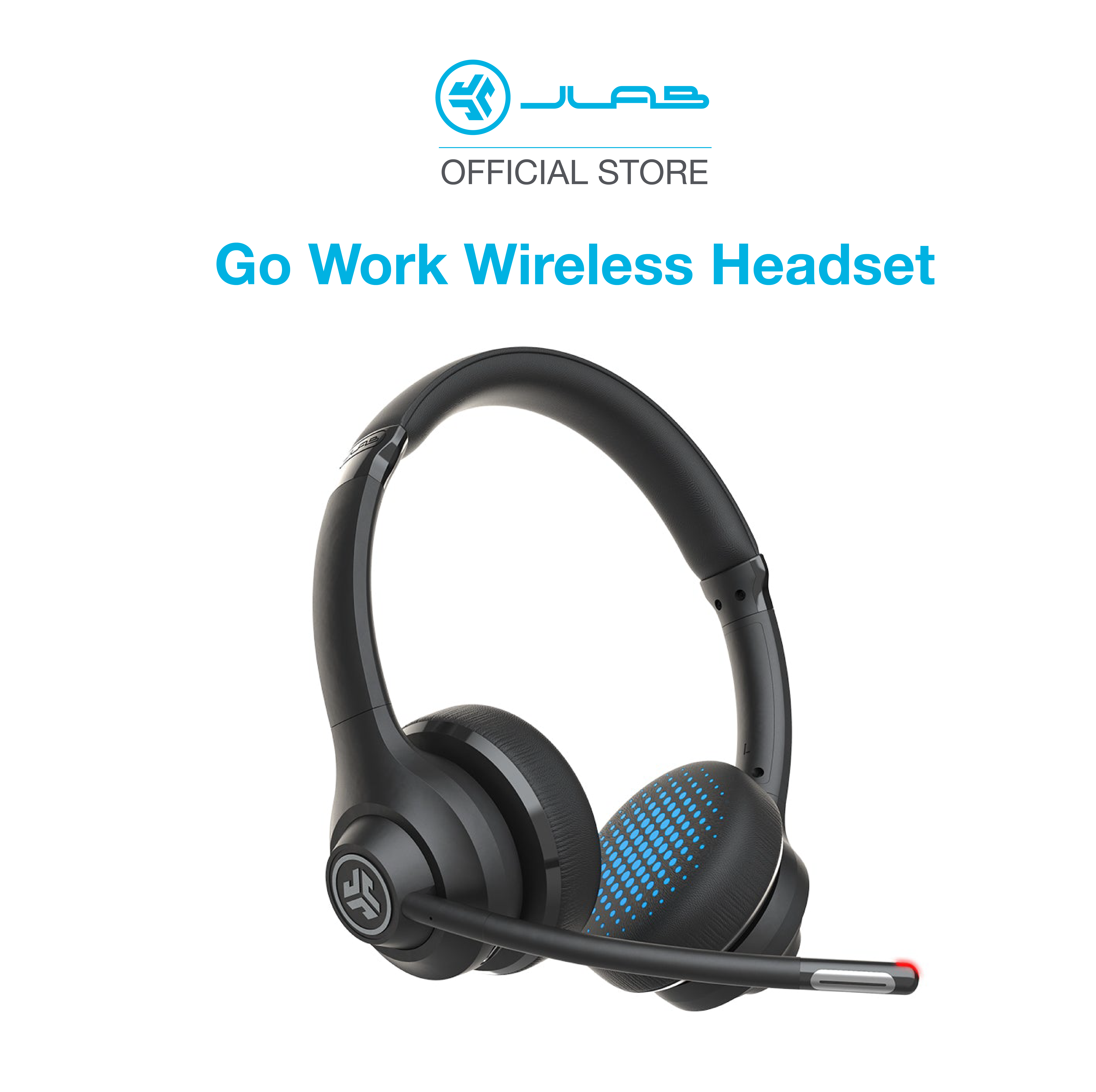 Tai nghe Bluetooth chụp tai có mic JLab GO WORK Wireless - Hàng chính hãng