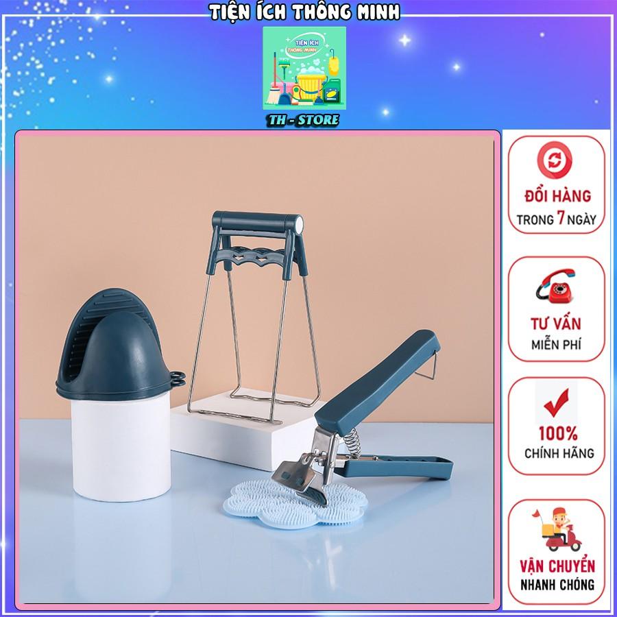 Bộ 3 món dụng cụ kẹp gắp chống nóng thông minh. Kẹp bát đĩa chống nóng. - TT1187