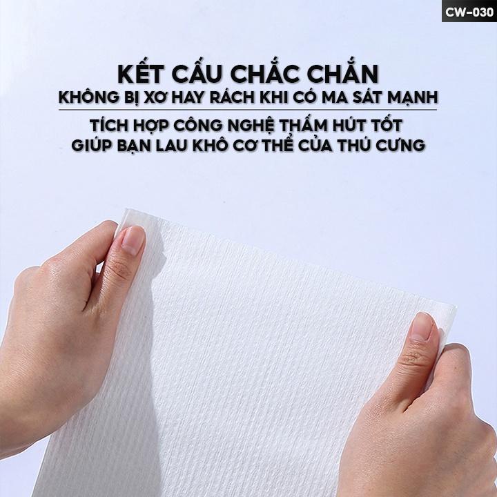 Khăn Tắm Chó Mèo Sử Dụng 1 Lần Khăn Vải Không Dệt Du Lịch Thấm Nước Tốt Kích Cỡ To CW-030