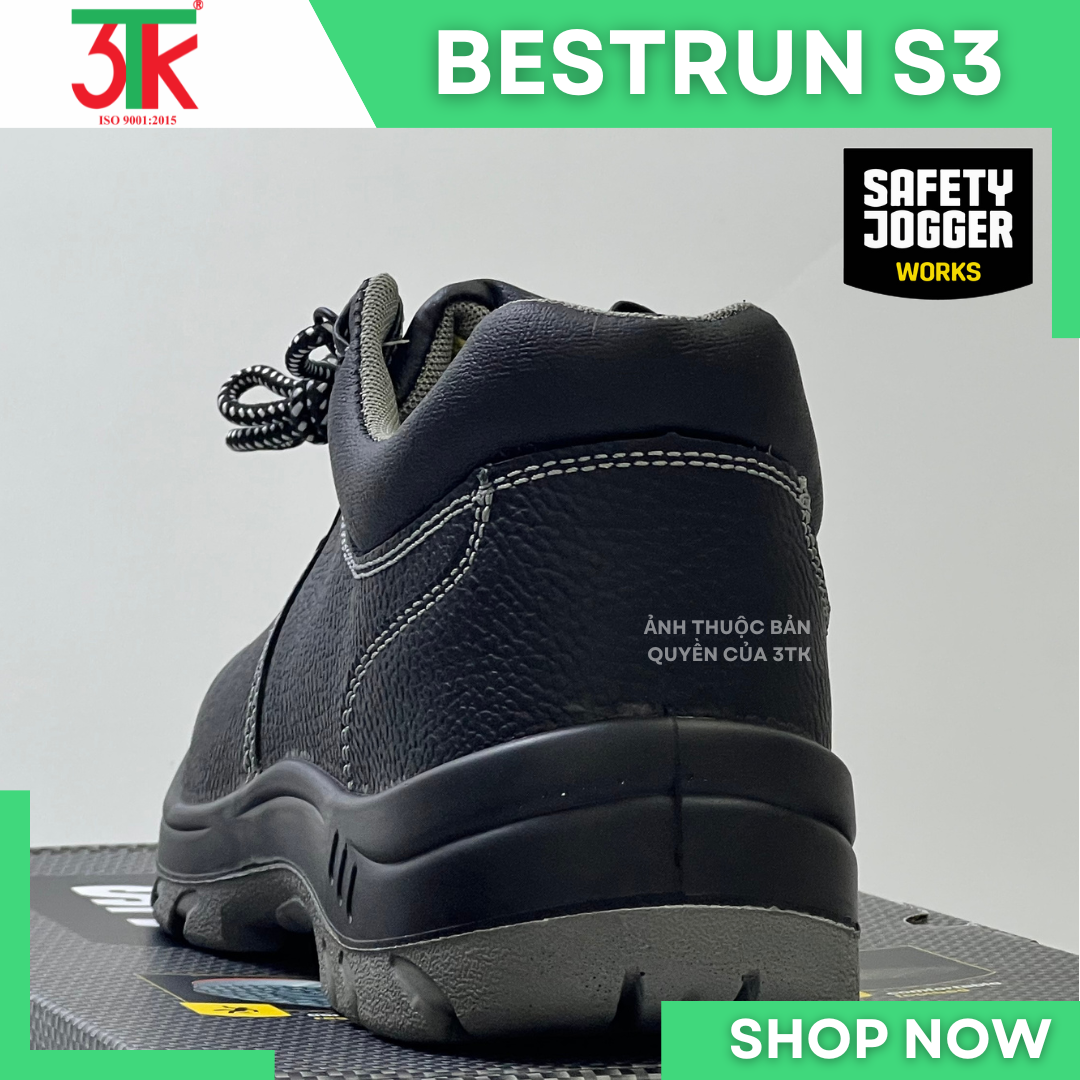 Giày Bảo Hộ Lao Động Safety Jogger Bestrun S3  Bestboy S3  Da Cao Cấp chống đinh  Chống Trơn Trượt, Chống Va Đập, Chống Tĩnh Điện Sử Dụng trong Công Trình Xây Dựng