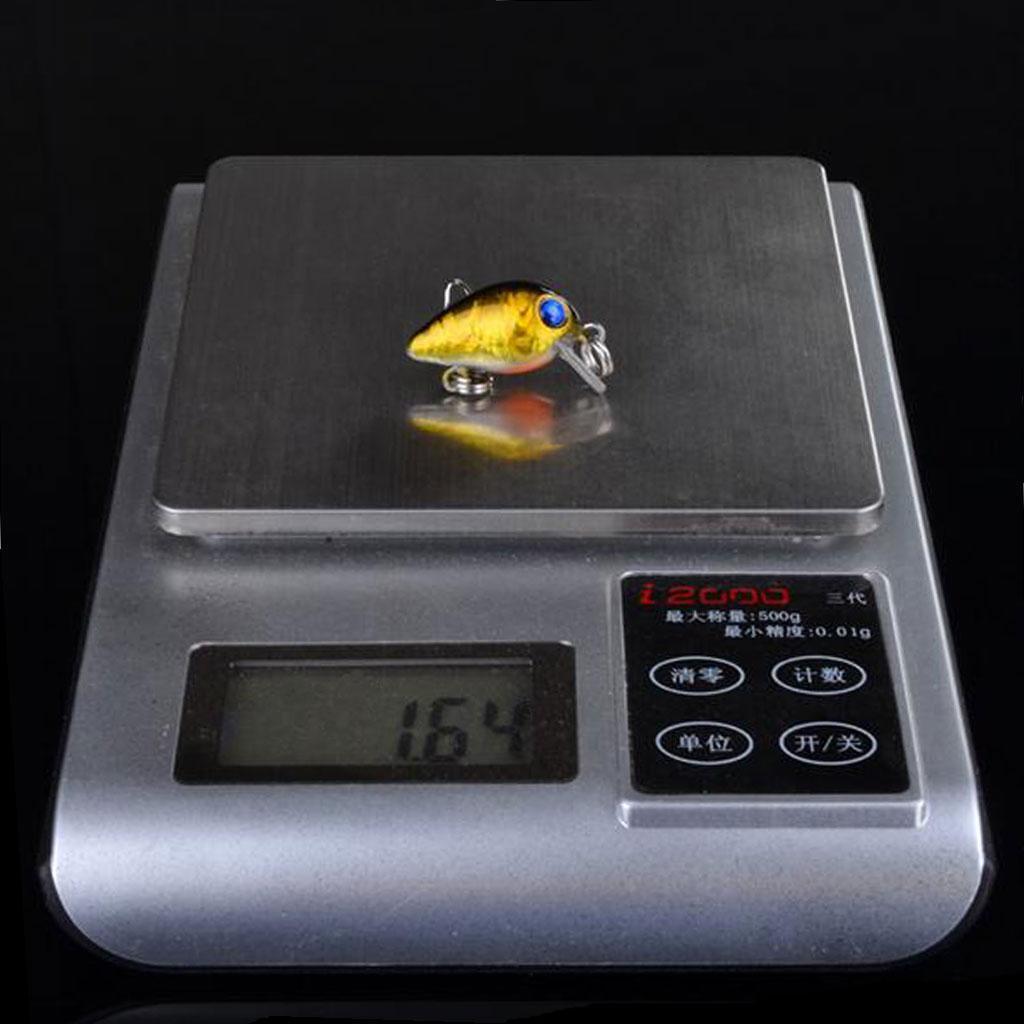 Mini Fishing Tackle Lure Floating Minnow Bass Bait Treble Hook