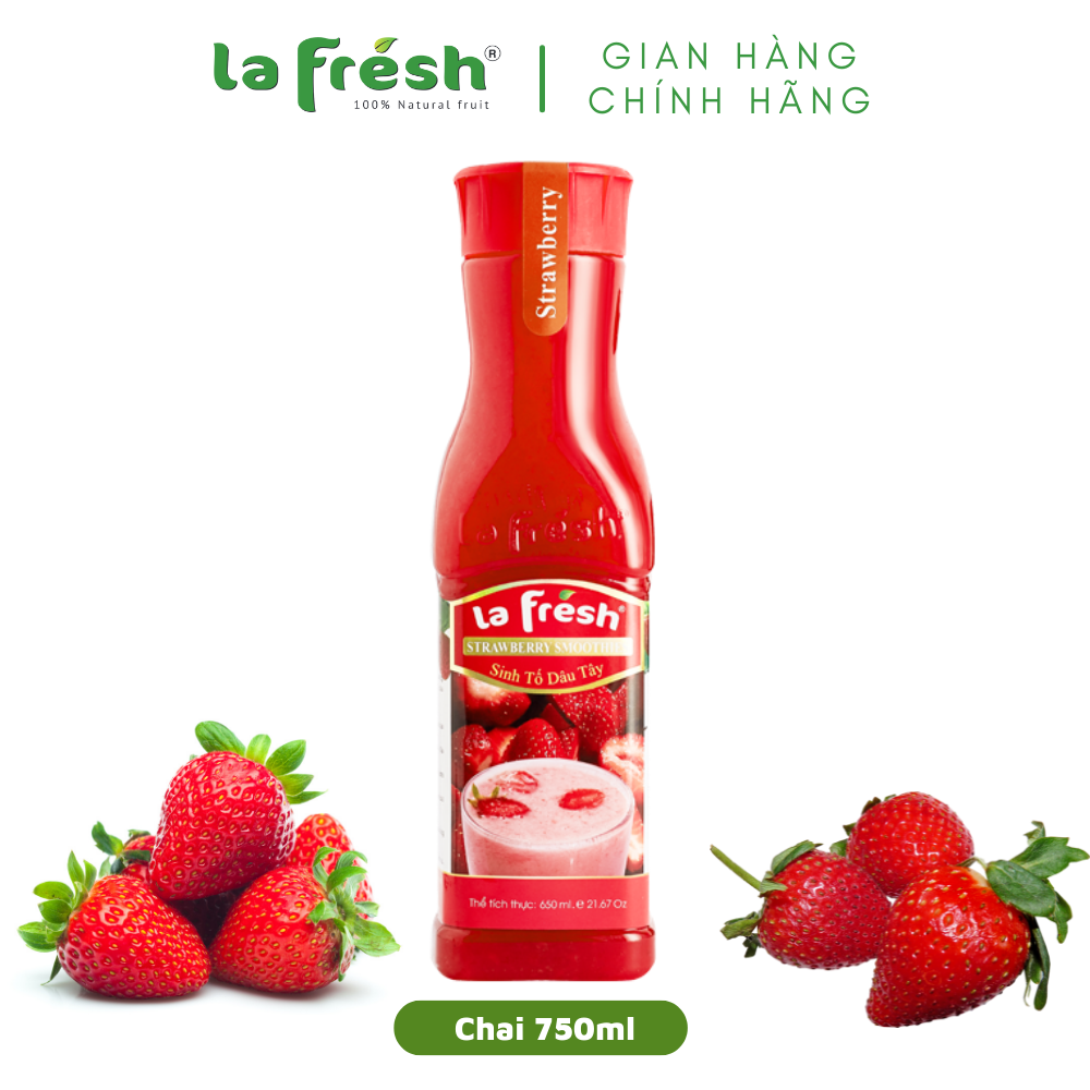 Sinh Tố Dâu Tây Lafresh Đà Lạt Chai 650ml