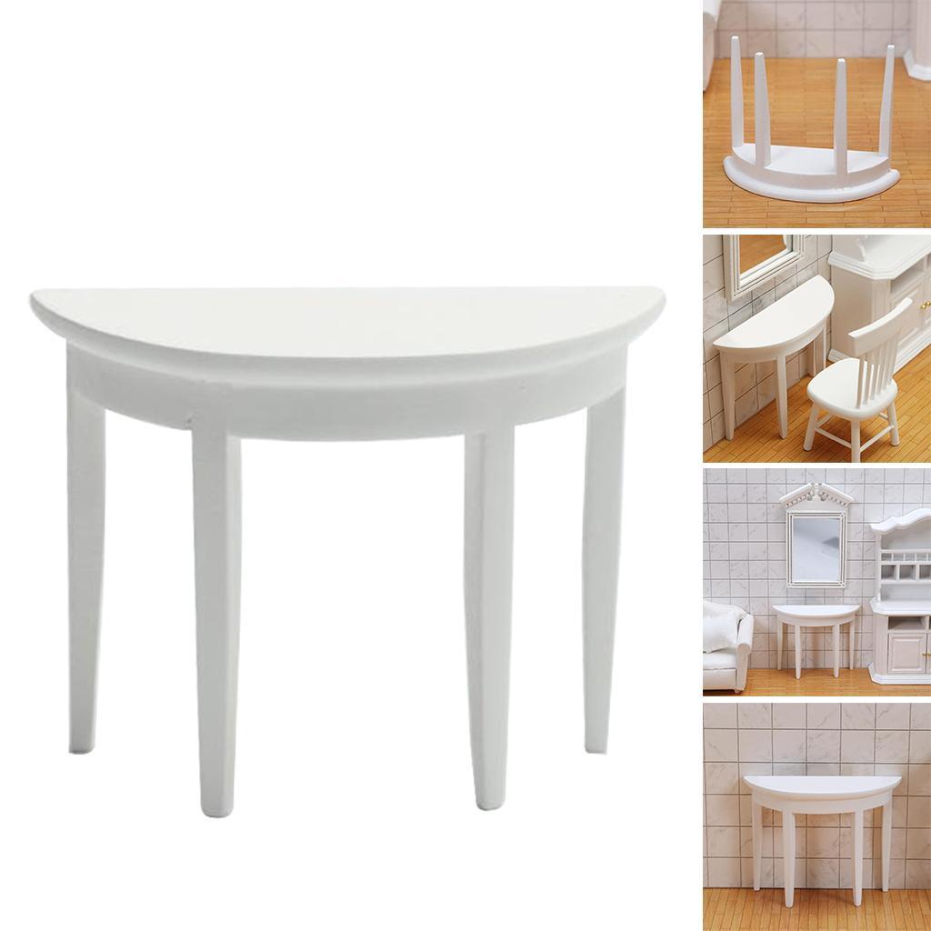 1/12 Dollhouse Miniature Furniture Toy Mini Semicircle Table Toy Decorative