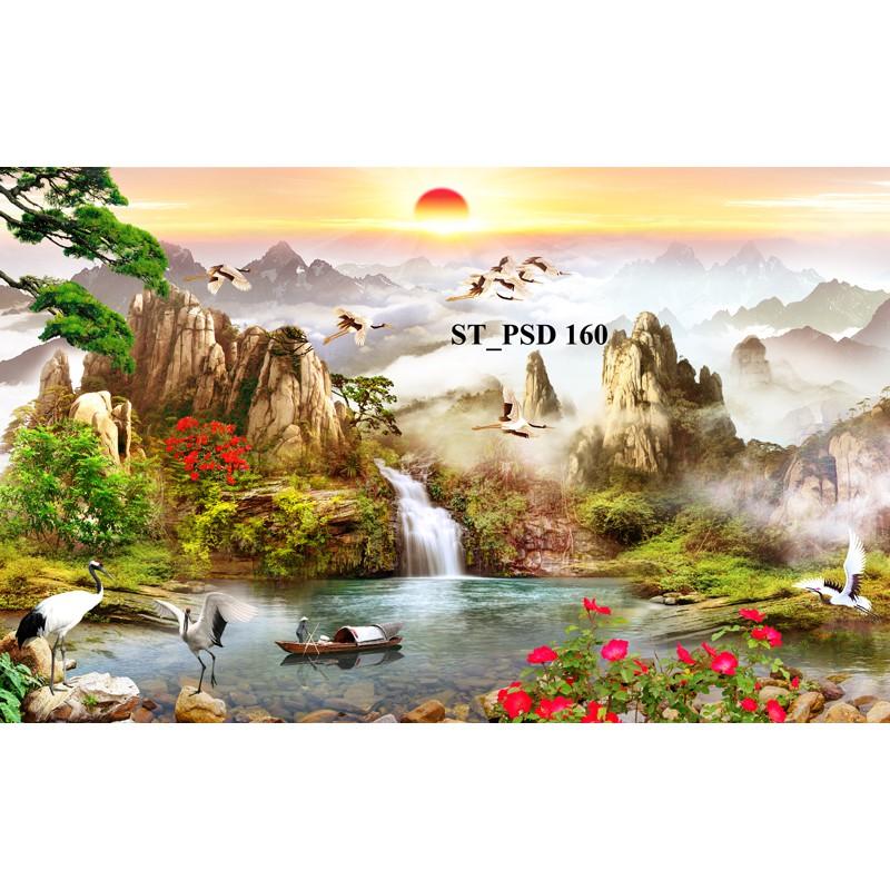 Tranh dán bể cá có keo sẵn nhiều kích thướt