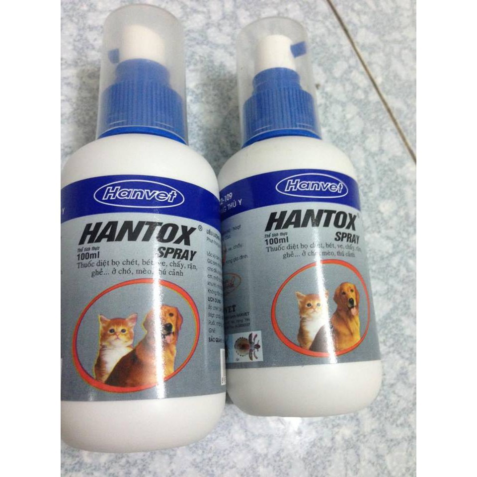 Xịt ve rận chó mèo hantox spray 100ml