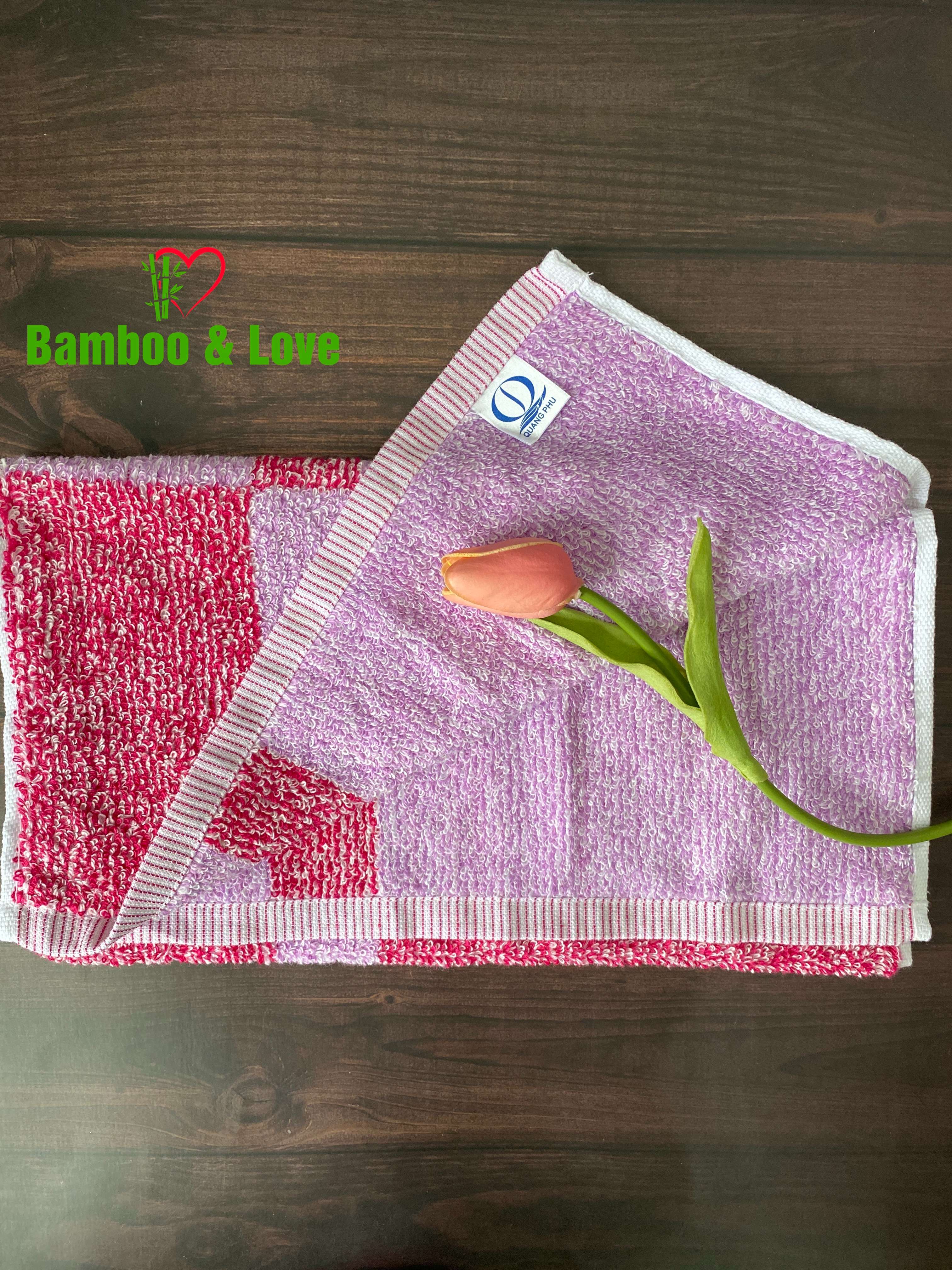 Khăn mặt, khăn gội QUẢNG PHÚ 35x75cm, 100% cotton thấm hút, không ra màu