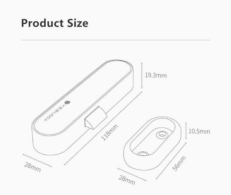 Khóa ngăn kéo thông minh YEELOCK kết nối Bluetooth APP mở khóa bảo vệ an toàn cho trẻ em- Hàng Nhập Khẩu - Hệ Sinh Thái Xiaomi