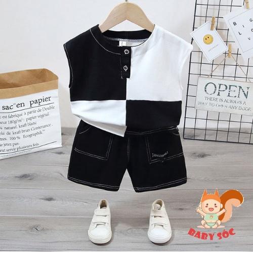 Bộ Cộc Tay Cho Bé Trai , Bộ thun Cộc Tay Cực Mát Từ 6-28kg -BABY SÓC