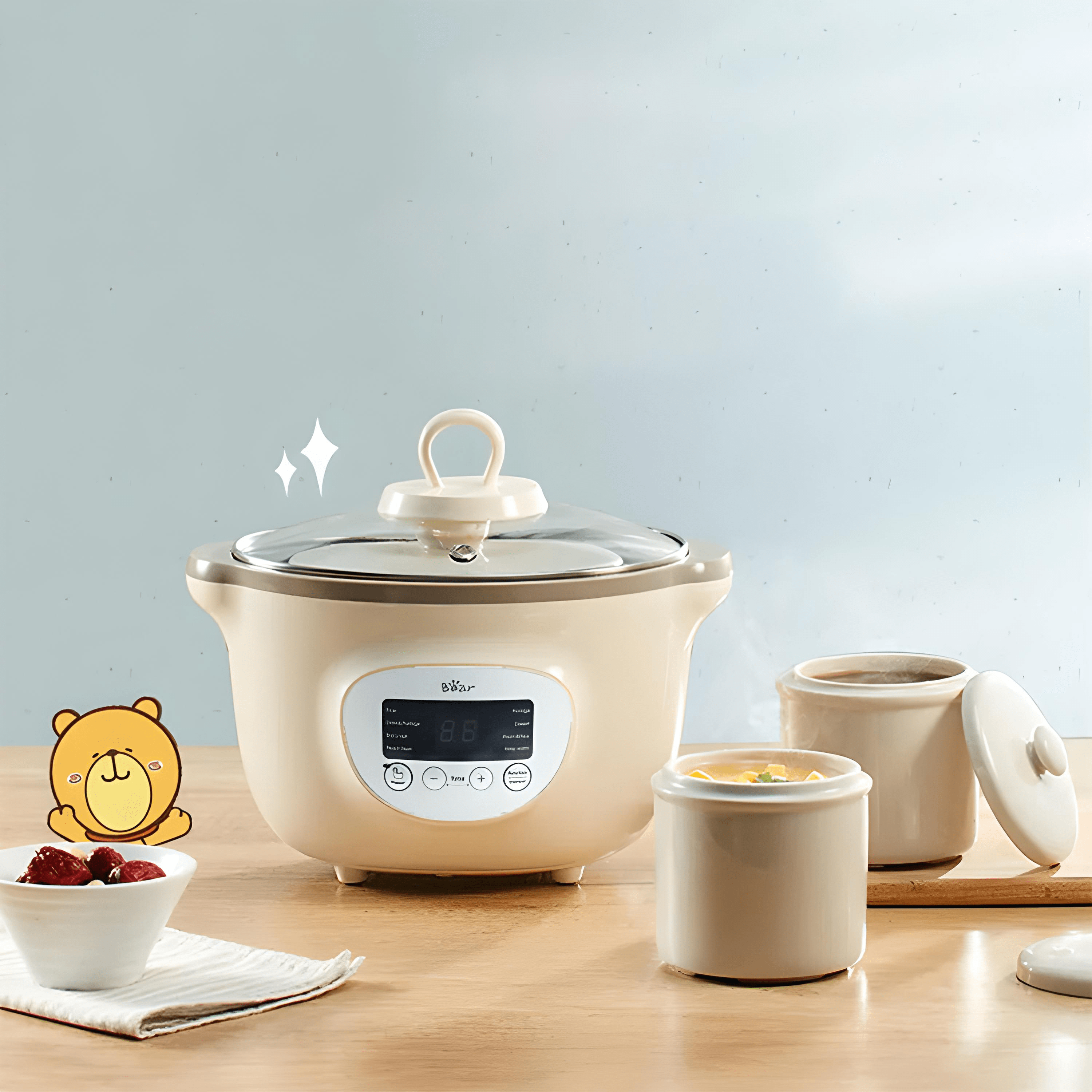 Nồi nấu chậm Bear 1.6 lít SUBE002 - Hàng chính hãng