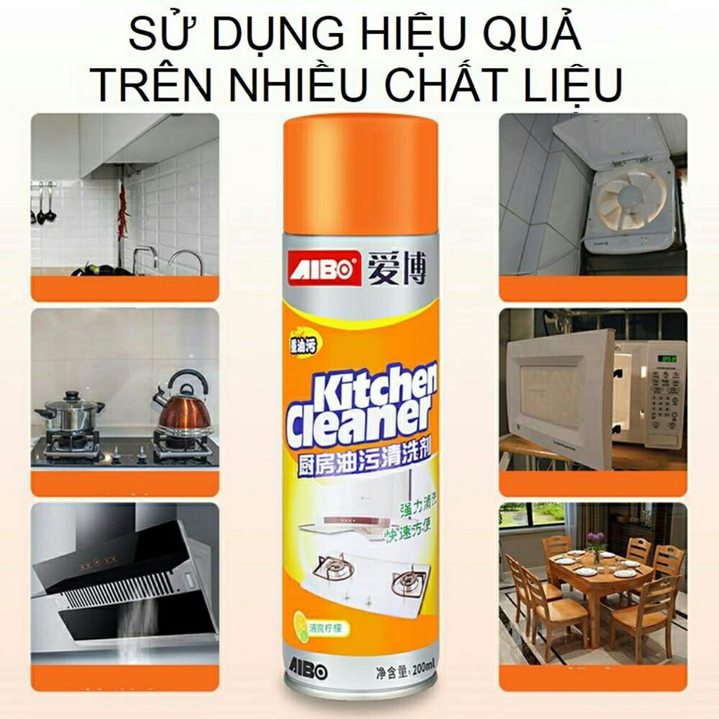 Bình xịt bọt tuyết tẩy rửa siêu sạch mầu cam kitchen cleaner nhà bếp 500ml - GUTYHome