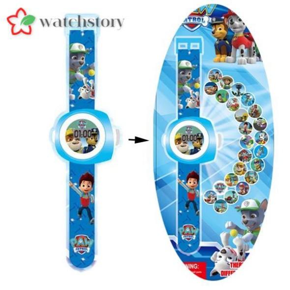 Paw Patrol Đồng Hồ Điện Tử Chiếu Hình Chú Chó Cứu Hộ Cho Bé