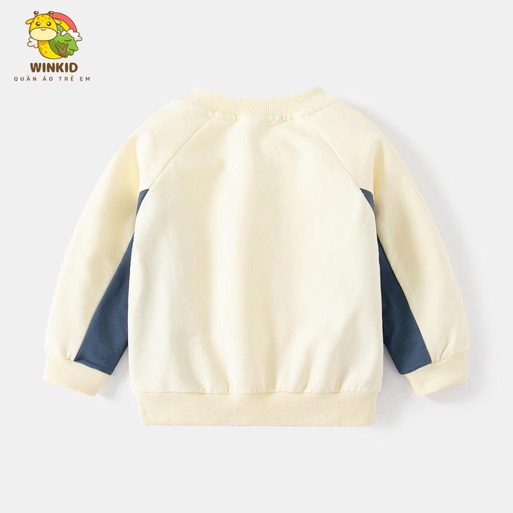 Áo nỉ cho bé WELLKIDS, áo nỉ da cá dài tay thu đông họa tiết sư tử dễ thương - WK007
