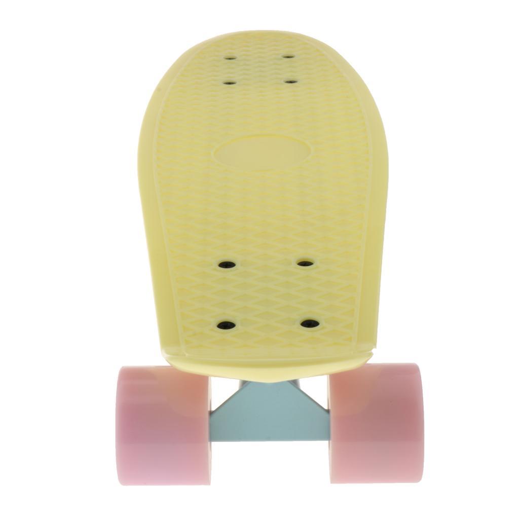 Complete Cruiser Skateboards Skate Board Mini 22 Inch Highly Flexible Plastic Longboard Decks for Beginners Kids Professional with PU Wheels