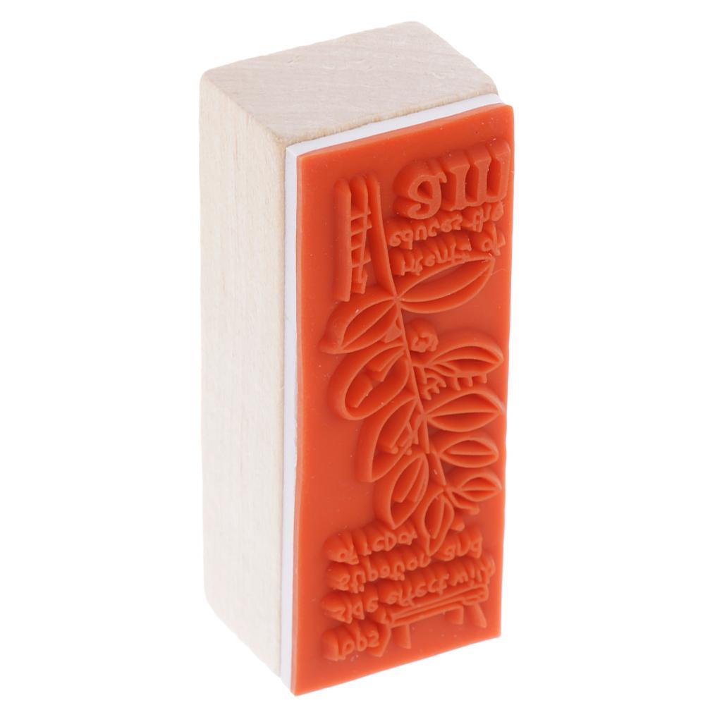 1 Piece Retro Style Wooden Flower Stamp For Scrapbooking English Letters DIY